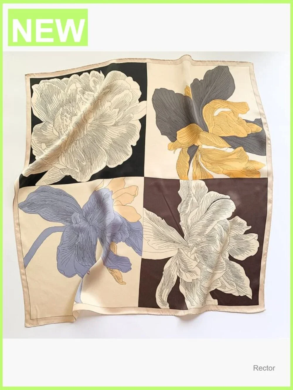 100% Mulberry Silk Neck Scarf 27x27 Square Lightweight Unisex Gift